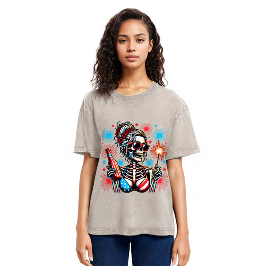 Tokyosol Skeleton Girl Sleeveless Crop Top