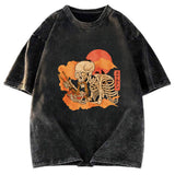 Tokyosol Yokai Ramen and Cats Washed T-Shirt