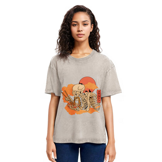 Tokyosol Yokai Ramen and Cats Washed T-Shirt