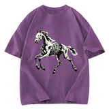 Tokyosol Horse Funny Meme Vintage Washed T-Shirt