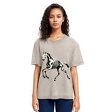 Tokyosol Horse Funny Meme Vintage Washed T-Shirt