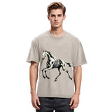 Tokyosol Horse Funny Meme Vintage Washed T-Shirt