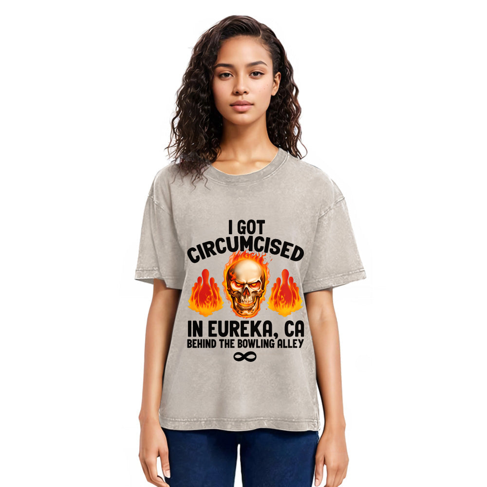 Tokyosol Circumcised Bowling Oddly Funny Meme Washed T-Shirt
