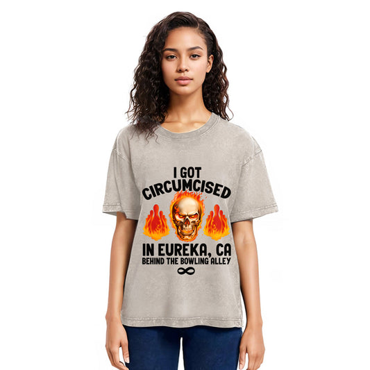 Tokyosol Circumcised Bowling Oddly Funny Meme Washed T-Shirt
