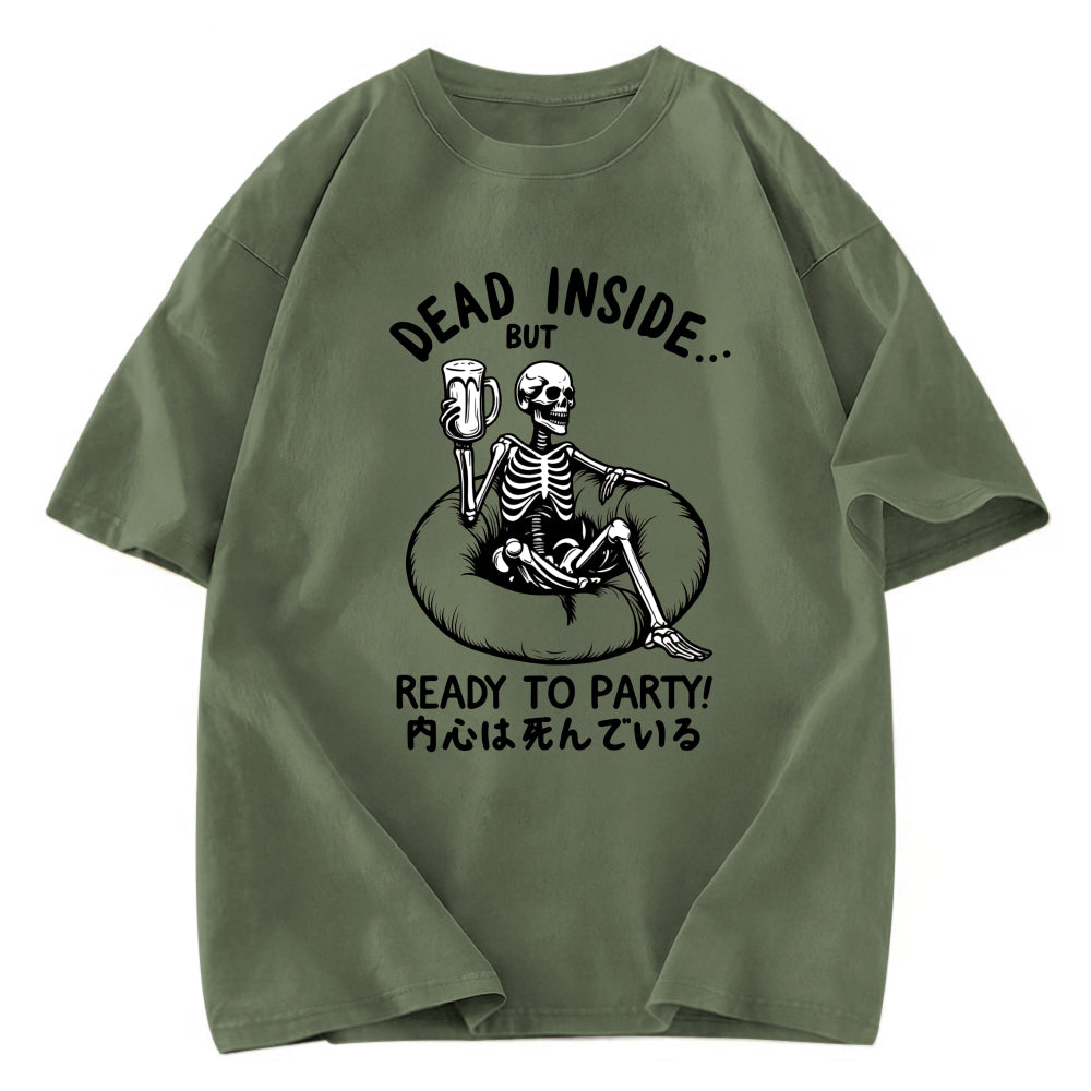 Tokyosol Dead Inside But Ready To Party Washed T-Shirt
