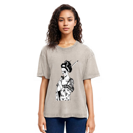 Tokyosol Skull Samurai Geisha Classic T-Shirt