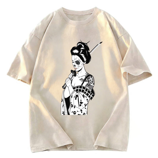 Tokyosol Skull Samurai Geisha Classic T-Shirt