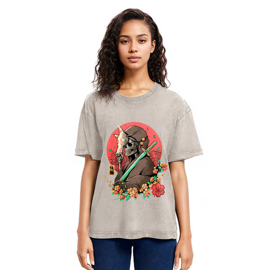 Tokyosol Mask Samurai Skull Japanese Classic T-Shirt