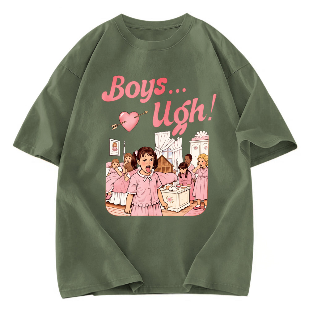 Tokyosol Boys Ugh Funny Valentine Washed T-Shirt