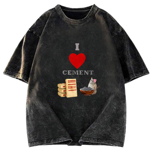 Tokyosol I LOVE CEMENT Washed T-Shirt