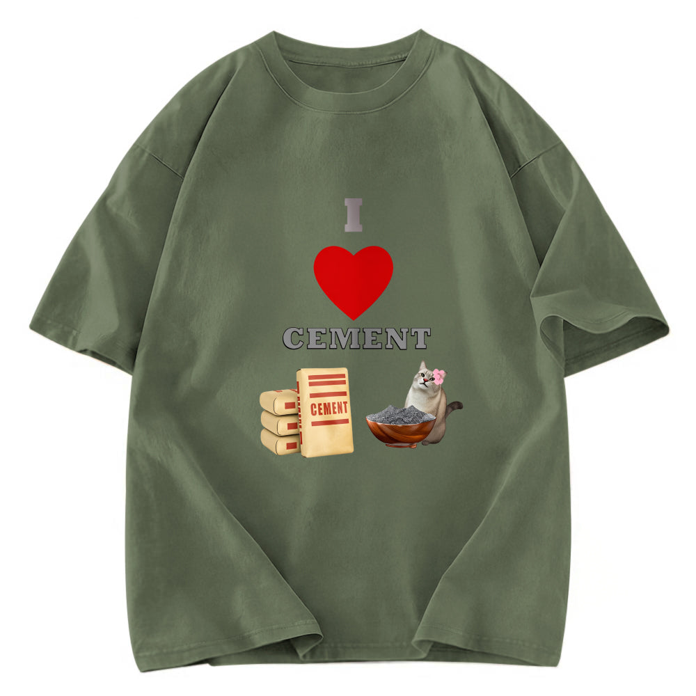 Tokyosol I LOVE CEMENT Washed T-Shirt
