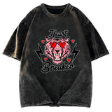 Tokyosol Heart Breaker Valentine Washed T-shirt
