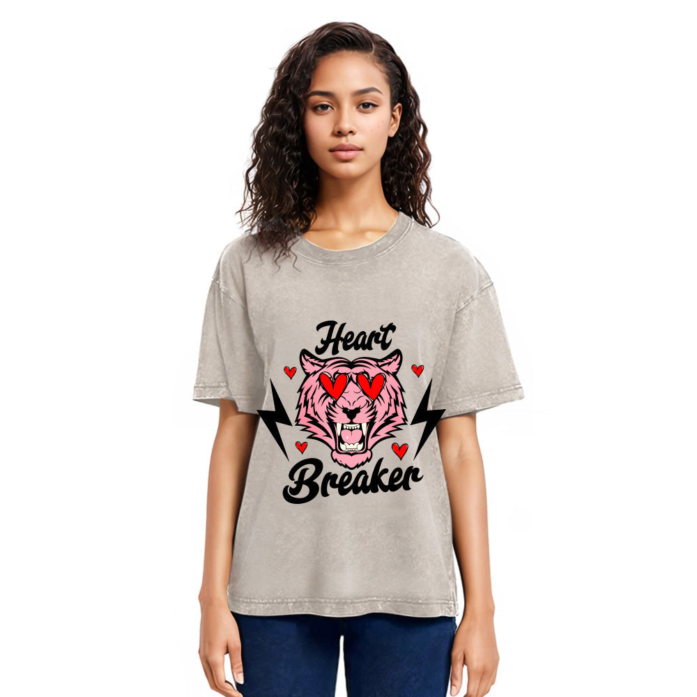 Tokyosol Heart Breaker Valentine Washed T-shirt