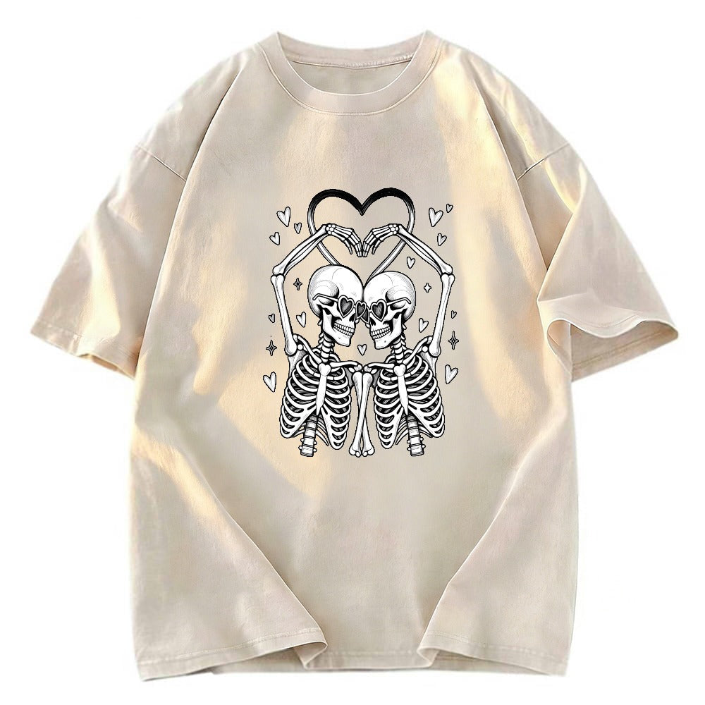 Tokyosol Skeleton Valentine Washed T-Shirt