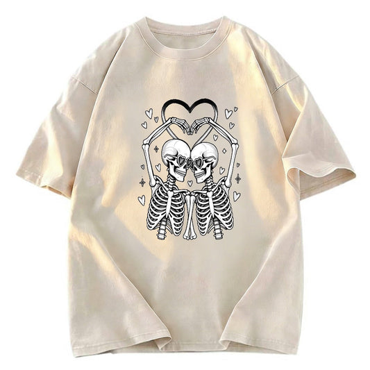 Tokyosol Skeleton Valentine Washed T-Shirt