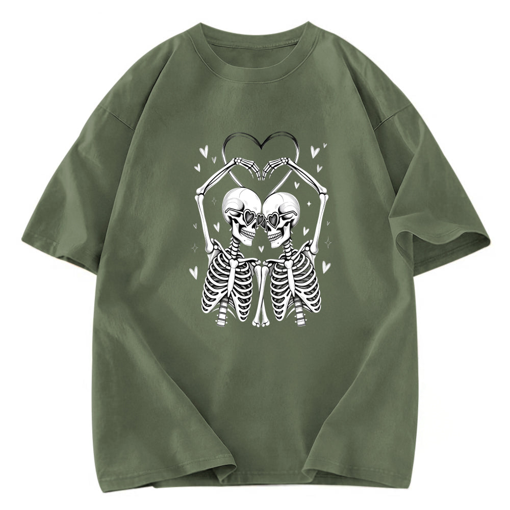 Tokyosol Skeleton Valentine Washed T-Shirt