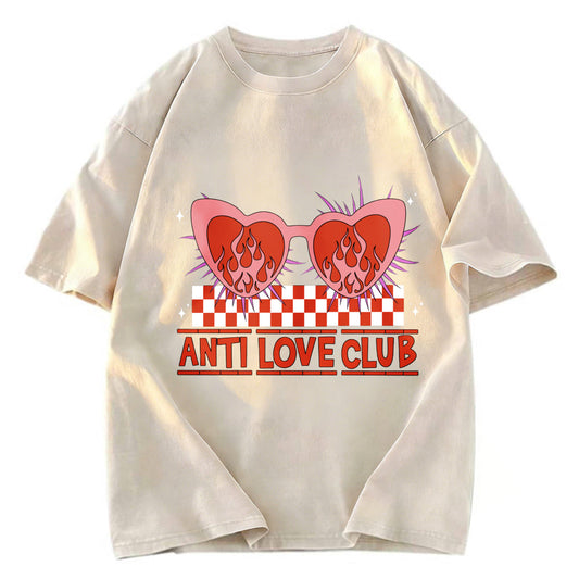 Tokyosol Funny Valentine's Day Heartbreak Washed T-Shirt
