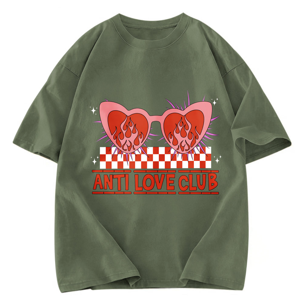 Tokyosol Funny Valentine's Day Heartbreak Washed T-Shirt