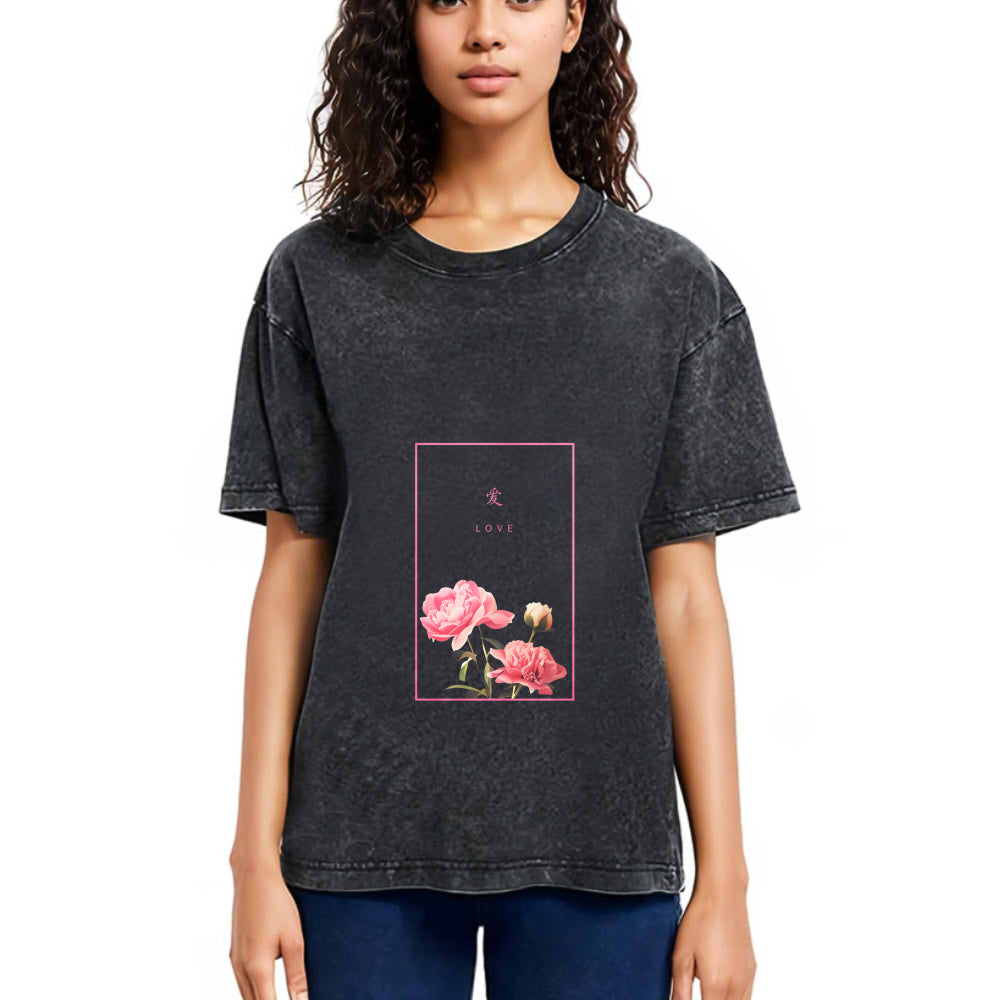 Tokyosol Blooming Love Washed T-Shirt