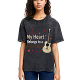 Tokyosol Music Lover Valentine Valentine Washed T-shirt