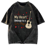 Tokyosol Music Lover Valentine Valentine Washed T-shirt