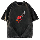 Tokyosol Basketball Heart Dunk Valentine Washed T-shirt