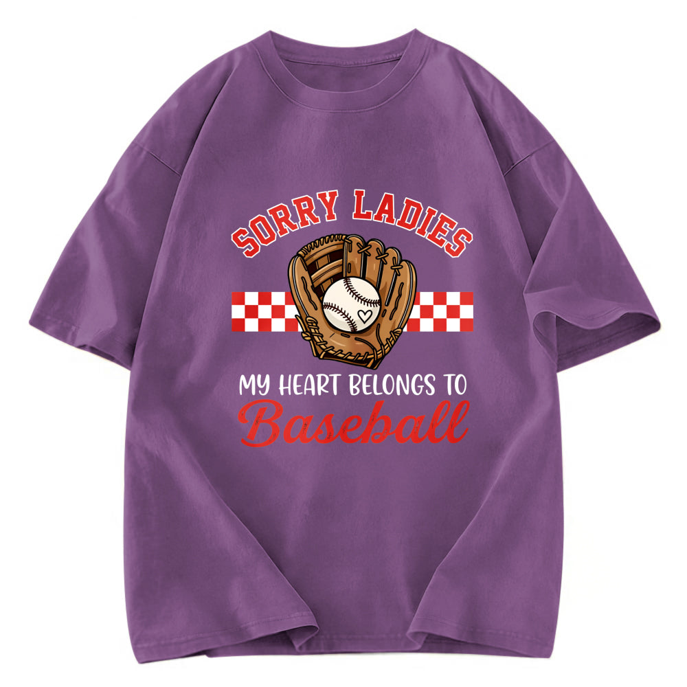 Tokyosol Funny Baseball Valentine Washed T-shirt