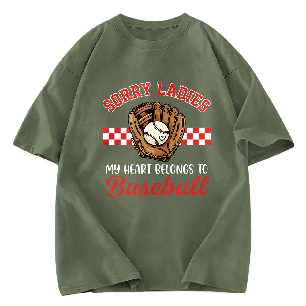 Tokyosol Funny Baseball Valentine Washed T-shirt