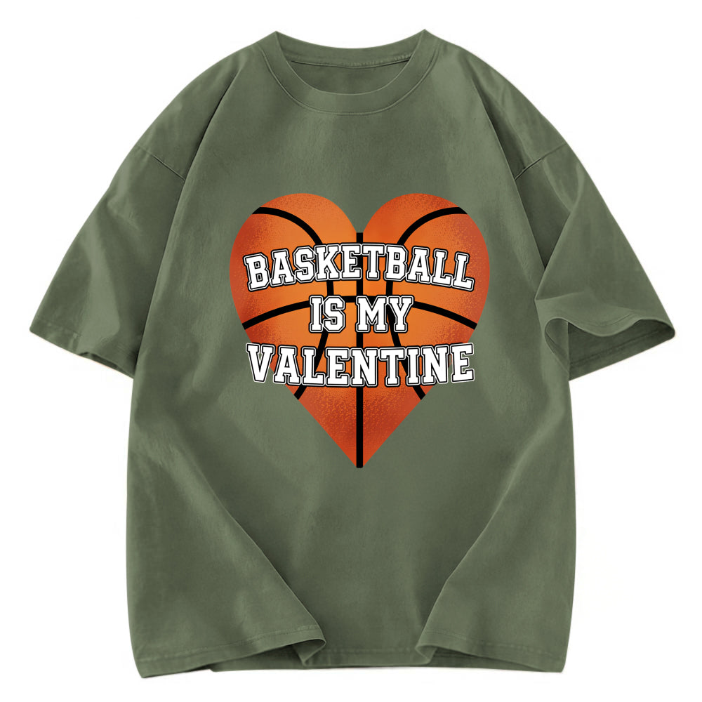 Tokyosol Heart Basketball Valentine Washed T-shirt