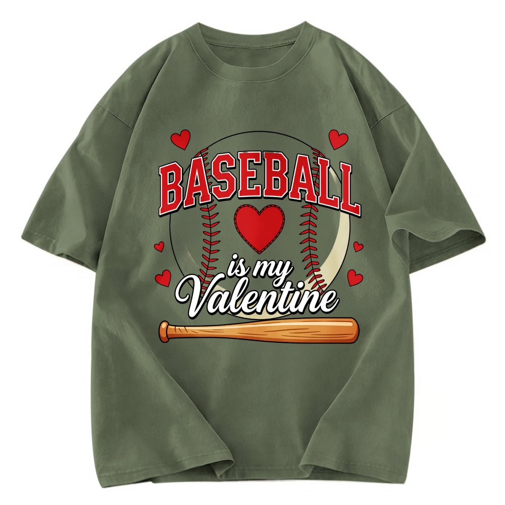 Tokyosol Baseball Is My Valentine Washed T-shirt